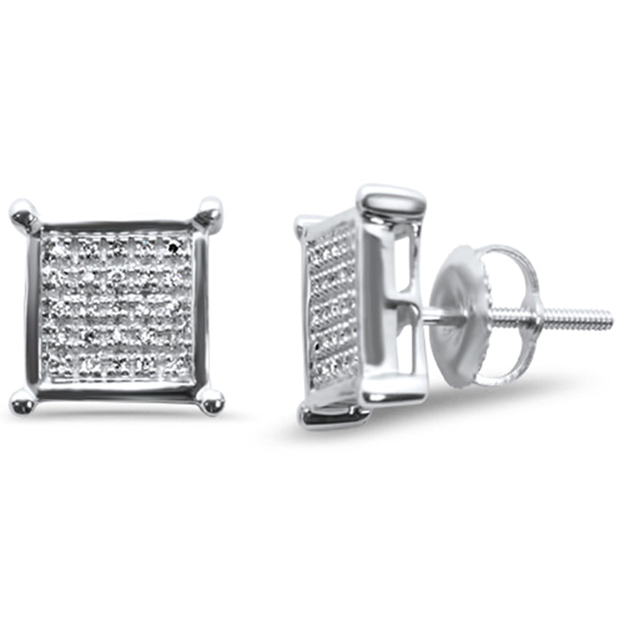 DIAMOND CLOSEOUT! .10ct G SI 10K White Gold Diamond Fashion Earrings
