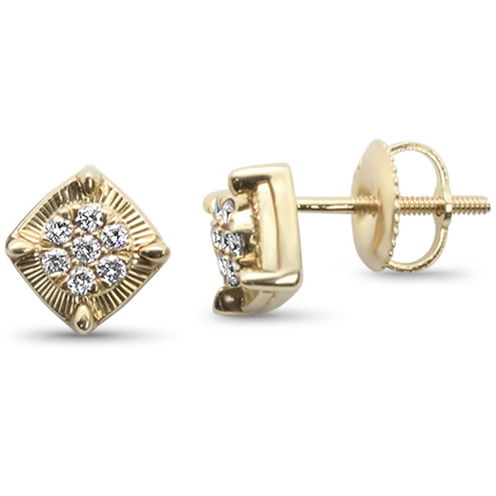 DIAMOND CLOSEOUT! .15ct G SI 10K Yellow Gold Diamond Fashion Earrings