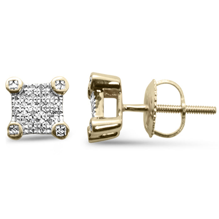 DIAMOND CLOSEOUT! .09ct G SI 10K Yellow Gold Diamond Fashion Earrings