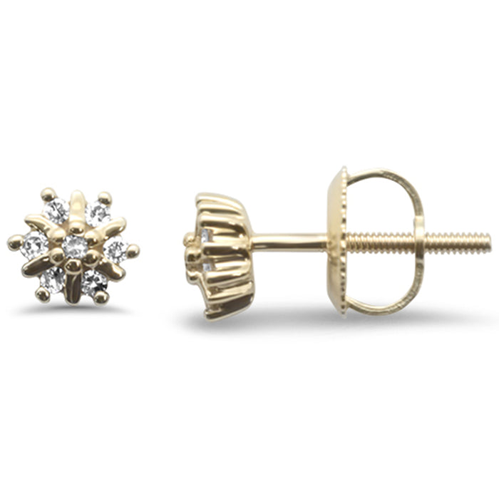 DIAMOND CLOSEOUT! .10ct G SI 10KT Yellow Gold Diamond Round Stud Earrings