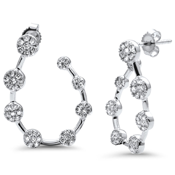 DIAMOND CLOSEOUT! .72ct G SI 14K White Gold Diamond Hoop Earring