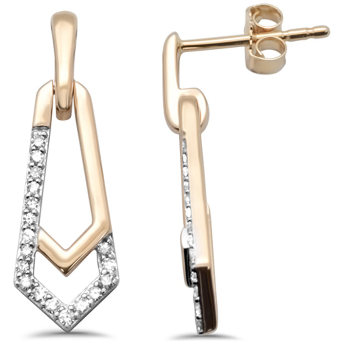 DIAMOND CLOSEOUT! .20ct G SI 14K Yellow Gold Diamond Ladies Drop Earrings