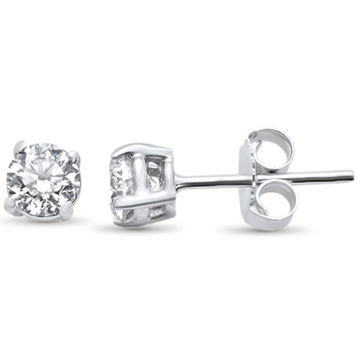 SPECIAL! .46ct G SI 14K White Gold Round Diamond Solitaire Earrings