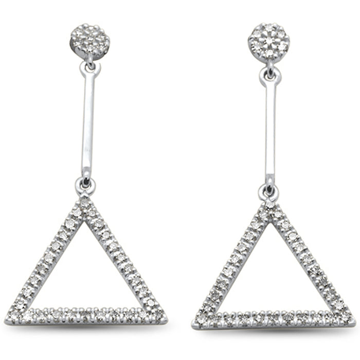DIAMOND CLOSEOUT! .37ct G SI 14K White Gold Diamond Drop Dangle Earrings