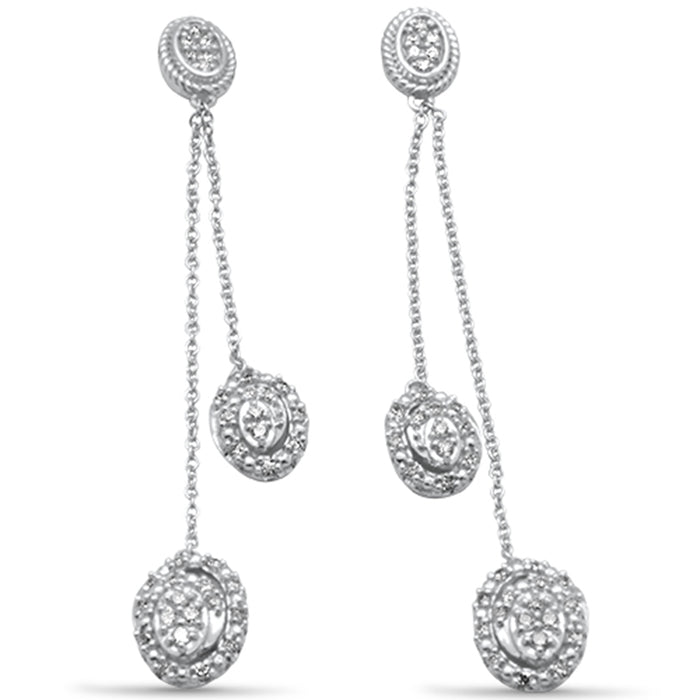 SPECIAL! .36ct G SI 14K White Gold Diamond Dangle Earrings