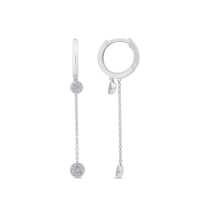 DIAMOND CLOSEOUT! .15ct G SI 14K White Gold Diamond Dangle Earrings