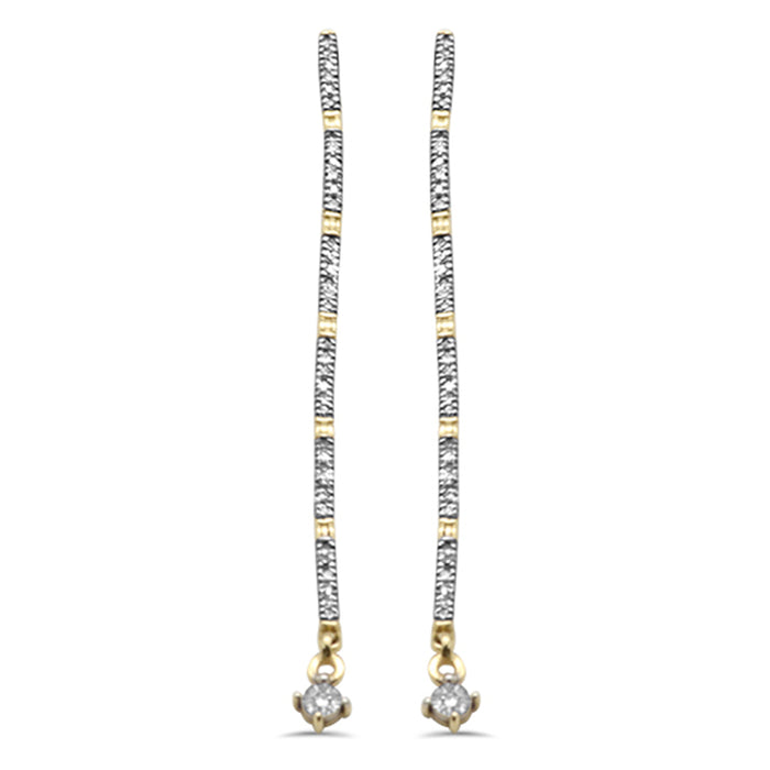 SPECIAL! .23ct G SI 14K Yellow Gold Diamond Drop Dangle Screw Back Earrings