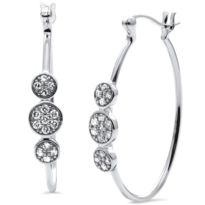 DIAMOND CLOSEOUT! .25ct G SI 14K White Gold Diamond Oval Hoop Earrings