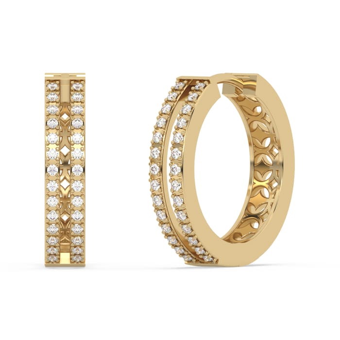 SPECIAL! .26ct G SI 14K Yellow Gold Diamond Hoop Earrings