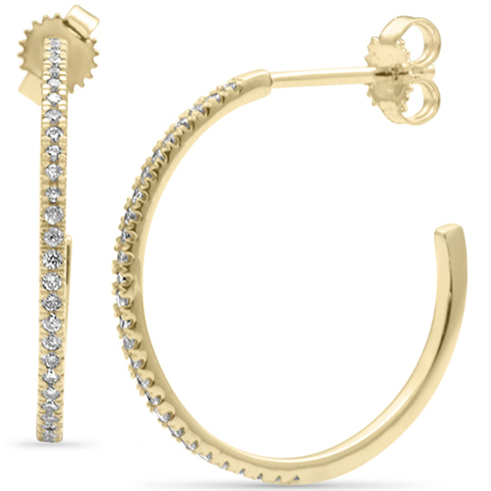 SPECIAL! .29ct G SI 14K Yellow Gold Diamond Hoop Earrings
