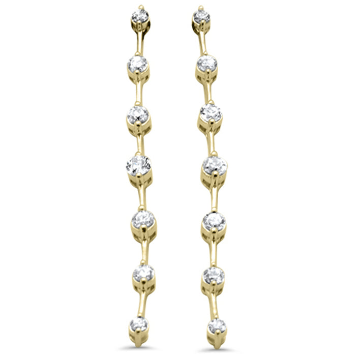SPECIAL! .92ct G SI 14K Yellow Gold Diamond Dangling Bar Earrings