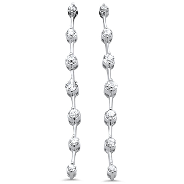 SPECIAL! .90ct G SI 14K White Gold Diamond Dangling Bar Earrings