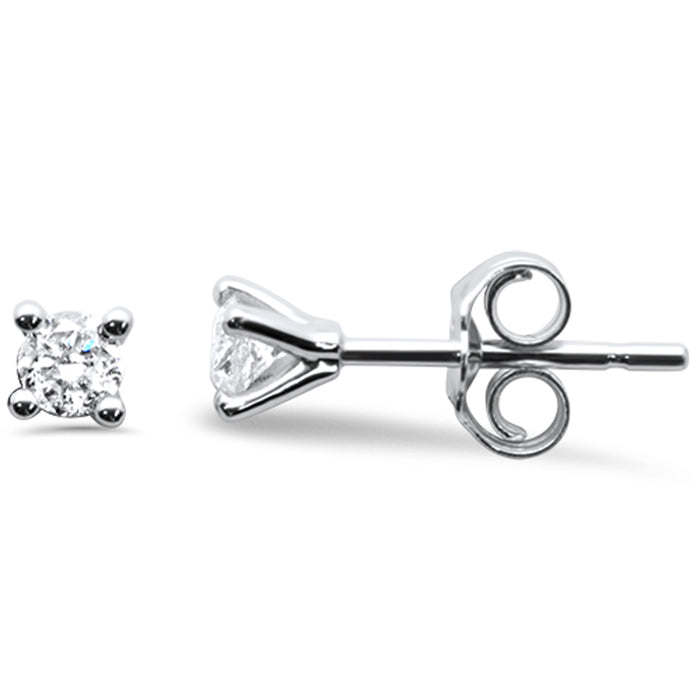 0.20ct G SI 14K White Gold Diamond Solitaire Stud Earrings
