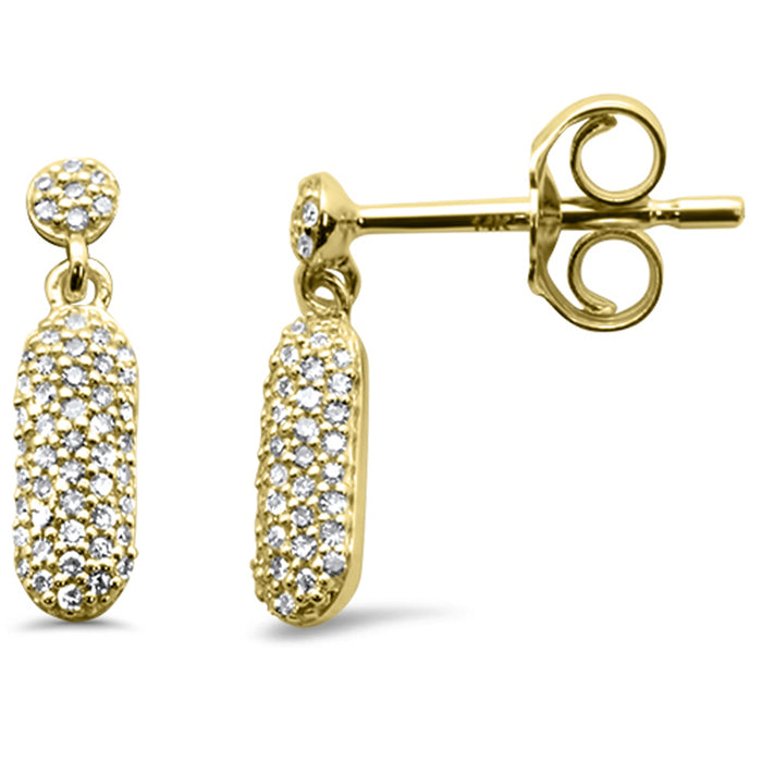 DIAMOND CLOSEOUT! .14ct G SI 14K Yellow Gold Diamond Drop Earrings