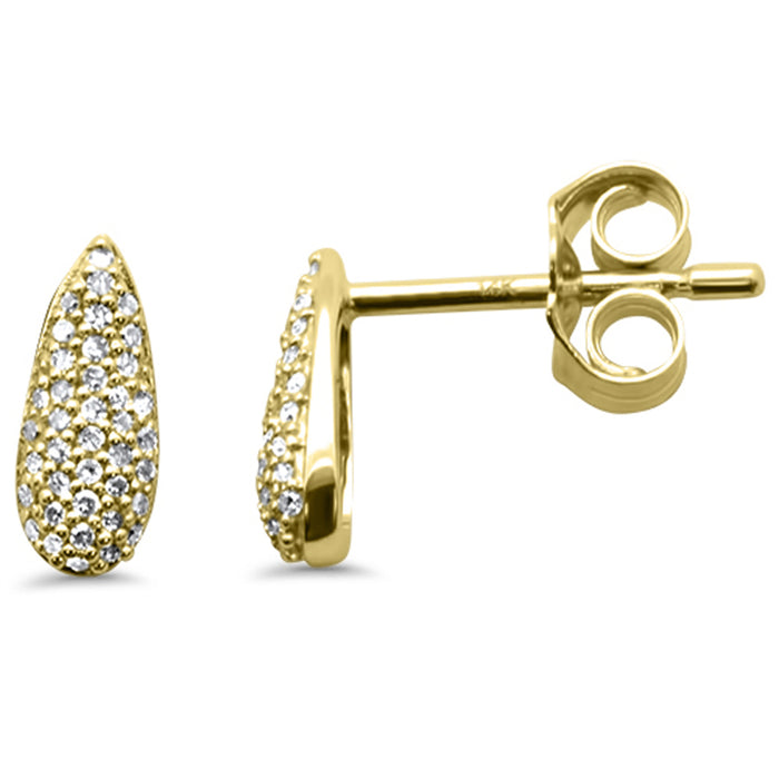 .12ct G SI 14K White Gold Diamond Trendy Stud Earrings
