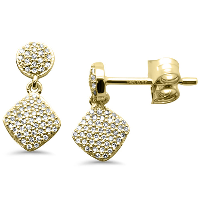 DIAMOND CLOSEOUT! .17ct G SI 14K Yellow Gold Diamond Dangling Earings