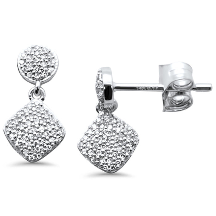 DIAMOND CLOSEOUT! .17ct G SI 14K White Gold Diamond Dangling Earings