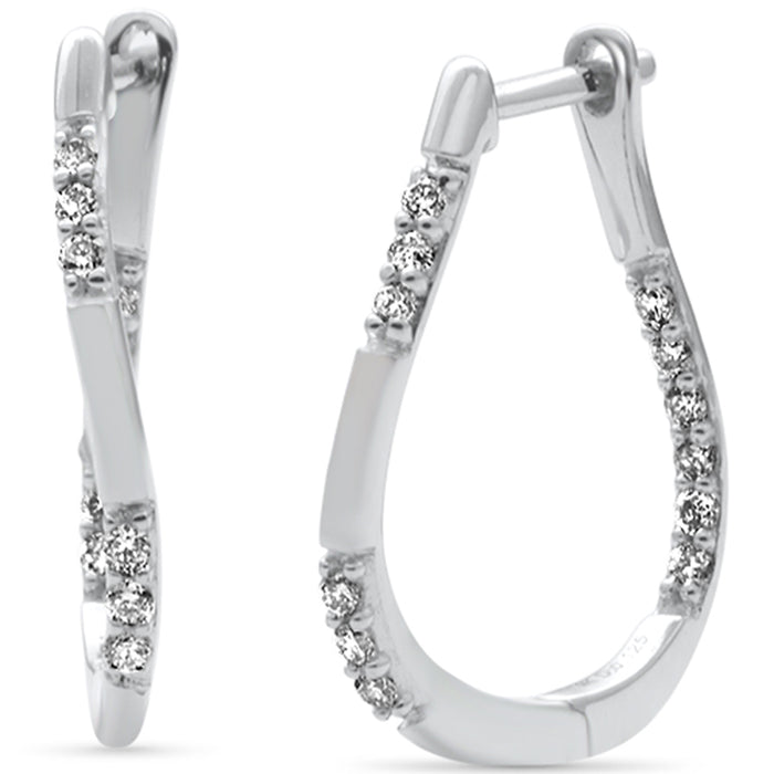 SPECIAL! .25ct G SI 14K White Gold Diamond Hoop Earrings