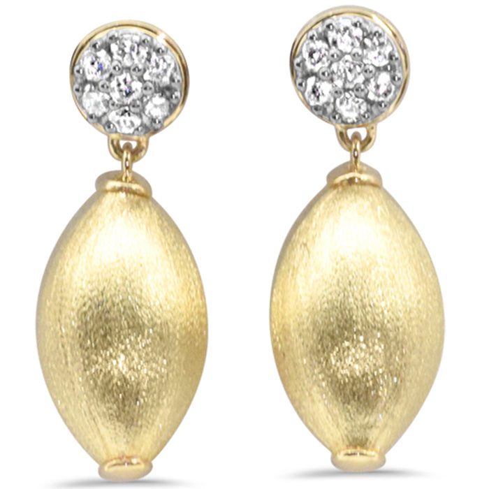 DIAMOND CLOSEOUT! .25ct G SI 14K Yellow Gold Diamond Dangling Earrings