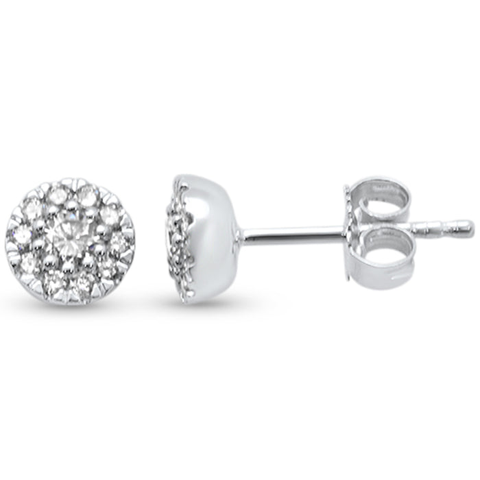 DIAMOND CLOSEOUT! .32ct G SI 14K White Gold Round Diamond Round Shape Stud Earrings