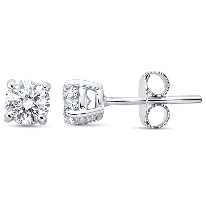 SPECIAL! 1.42ct G SI 14K White Gold Round Diamond Solitaire Earrings