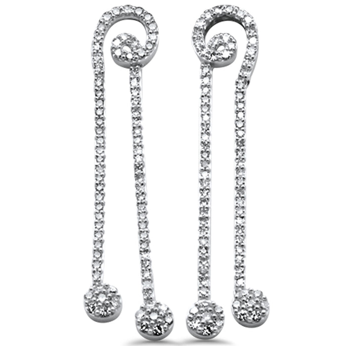 SPECIAL!.73ct G SI 14K White Gold Diamond Drop Dangle Earrings