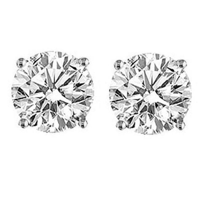 SPECIAL! 2.02ct G SI 14K White Gold Diamond Solitaire Stud Earrings