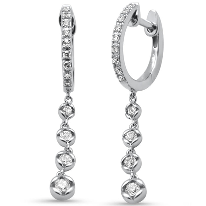 SPECIAL!.36ct G SI 14K White Gold Diamond Dangling Earrings