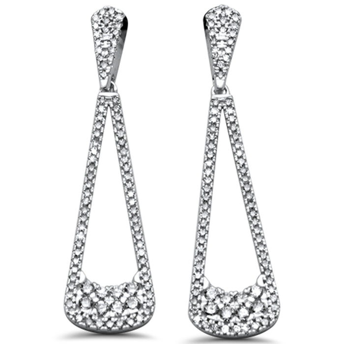 SPECIAL! .70ct G SI 14K White Gold Diamond Drop Earrings