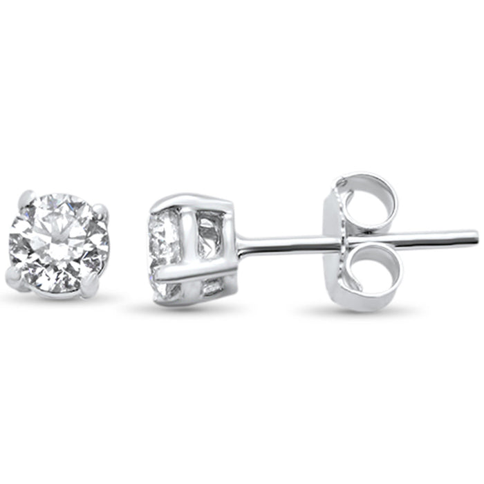 SPECIAL! 1.42ct G SI 14K White Gold Round Diamond Solitaire Earrings