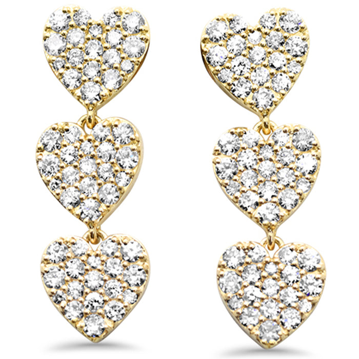 SPECIAL! .59ct G SI 14K Yellow Gold Diamond Heart Drop Earrings