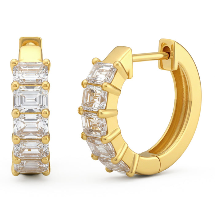 SPECIAL! 1.68ct G SI 14kt Yellow Gold Diamond Hoop Earrings