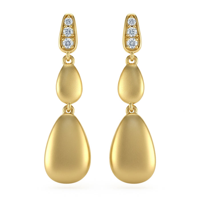 SPECIAL! .10ct G SI 14kt Yellow Gold Modern Diamond Drop Earrings