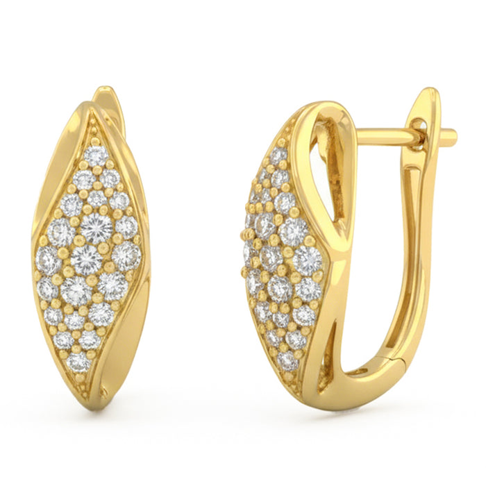 SPECIAL! .49ct G SI 14kt Yellow Gold Diamond Hoop Earrings