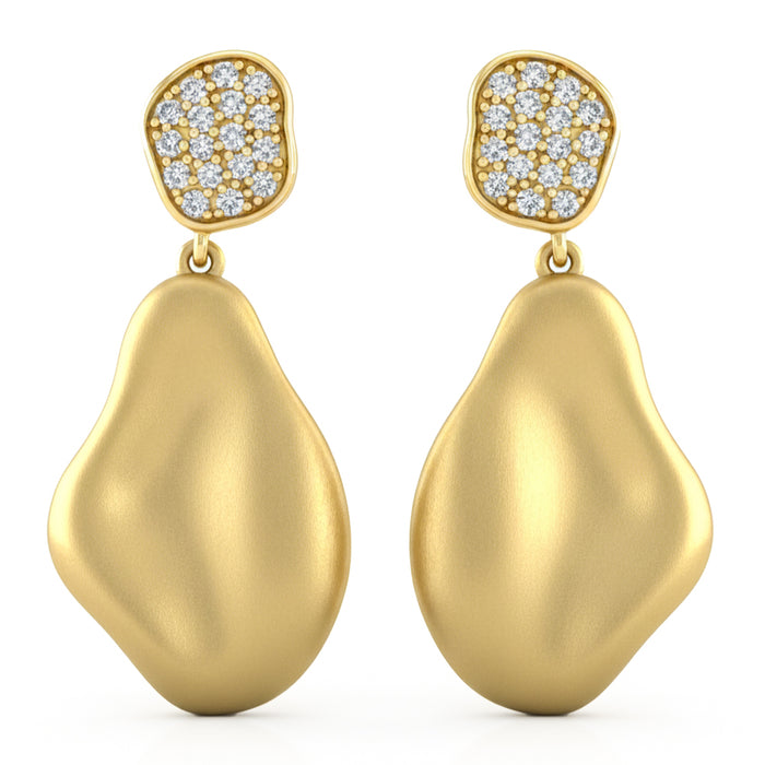 SPECIAL! .24ct G SI 14kt Yellow Gold Modern Diamond Drop Earrings