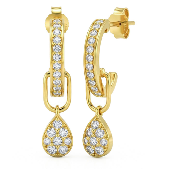 SPECIAL! .49ct G SI 14kt Yellow Gold Diamond Drop Earrings