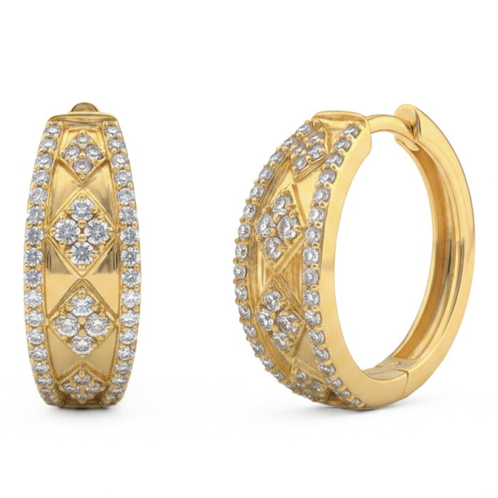 SPECIAL! .50ct G SI 14kt Yellow Gold Diamond Hoop Earrings