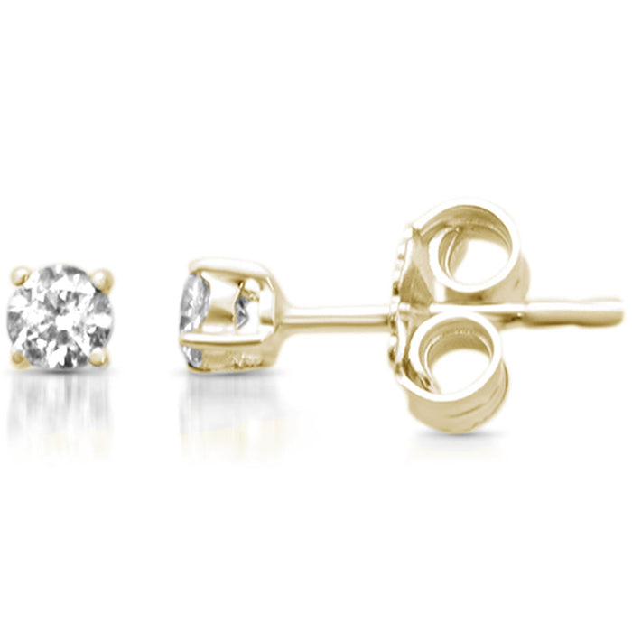 SPECIAL! .40ct G SI 14K Yellow Gold Diamond Solitaire Stud Earrings
