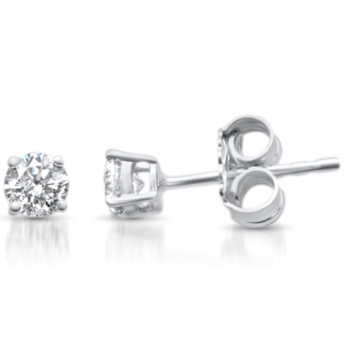 SPECIAL! .50ct G SI 14K White Gold Diamond Solitaire Stud Earrings