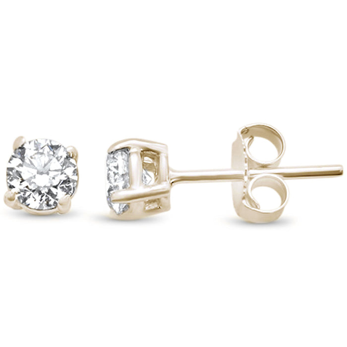SPECIAL! 1.20ct G SI 14K Yellow Gold Diamond Solitaire Stud Earrings