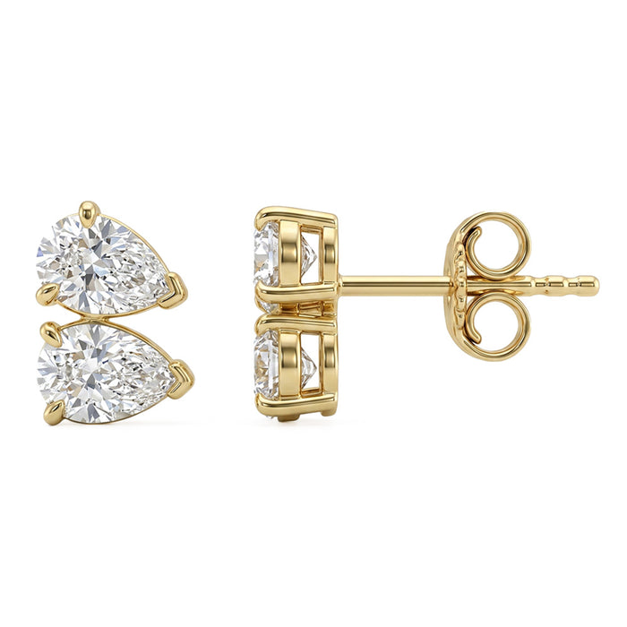 SPECIAL! .47ct G SI 14kt Yellow Gold Pear Cut Diamond Studs