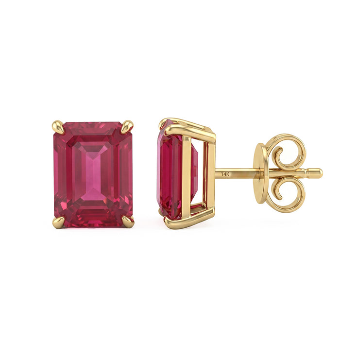 SPECIAL! 1.80ct G SI 14kt Yellow Gold Ruby Gemstone Stud Earrings