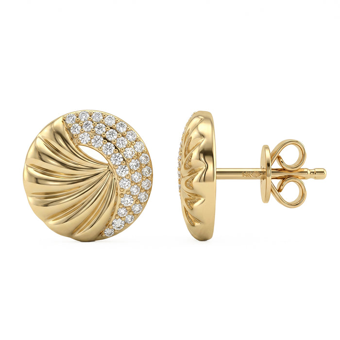 SPECIAL! .32ct G SI 14kt Yellow Gold Diamond Modern Stud Earrings