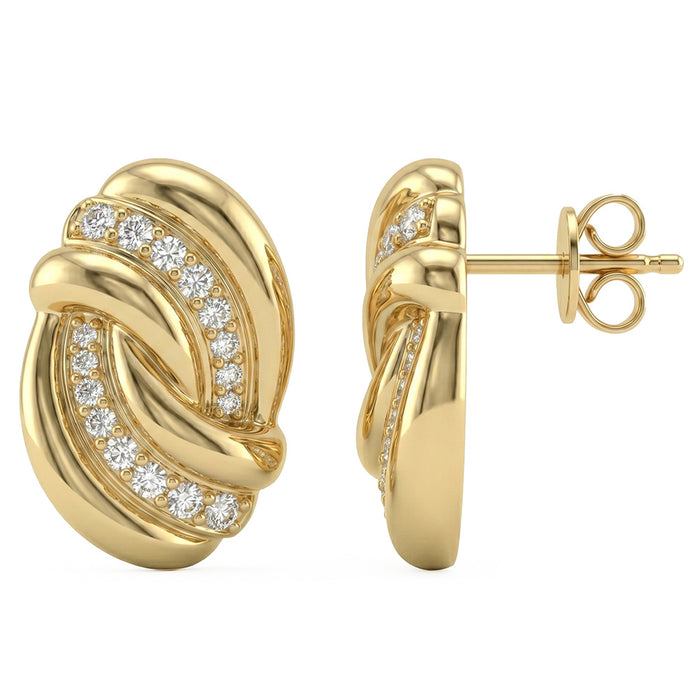 SPECIAL! .21ct G SI 14kt Yellow Gold Diamond Modern Stud Earrings