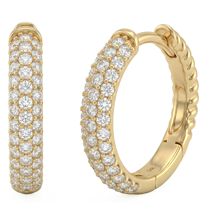 SPECIAL! .36ct G SI 14kt Yellow Gold Diamond Hoop Earrings
