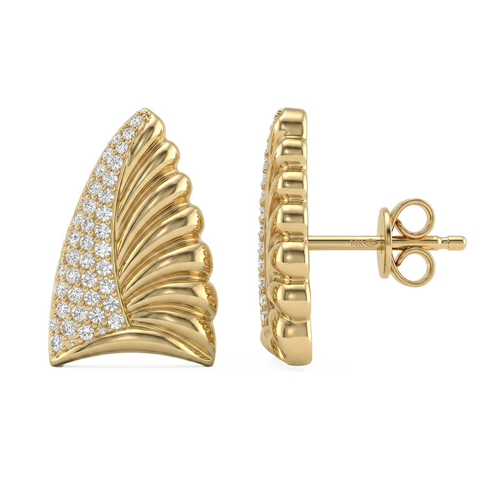 SPECIAL! .32ct G SI 14kt Yellow Gold Diamond Modern Stud Earrings