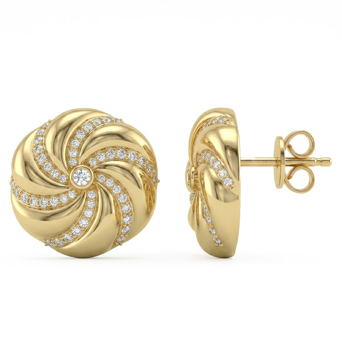 SPECIAL! .48ct G SI 14kt Yellow Gold Diamond Modern Stud Earrings