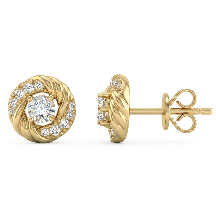 SPECIAL! .18ct G SI 14kt Yellow Gold Diamond Stud Earrings