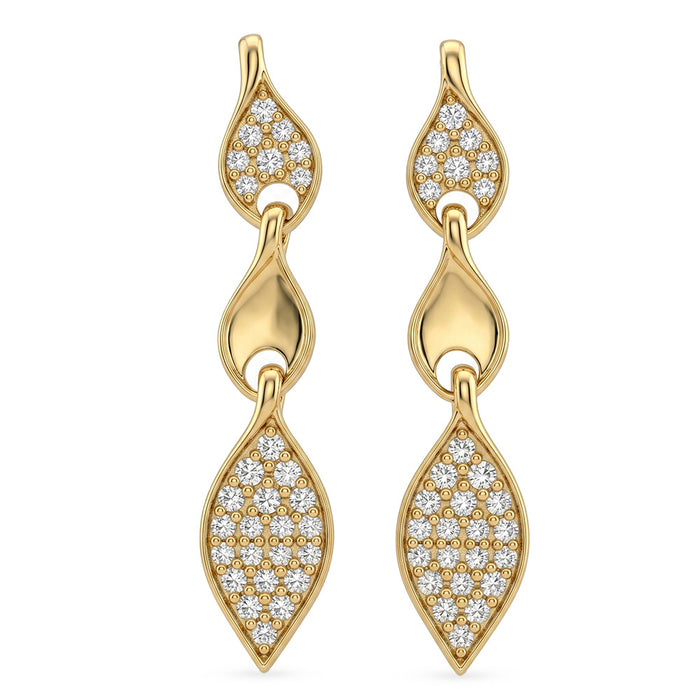 SPECIAL! .32ct G SI 14kt Yellow Gold Diamond Drop Earrings