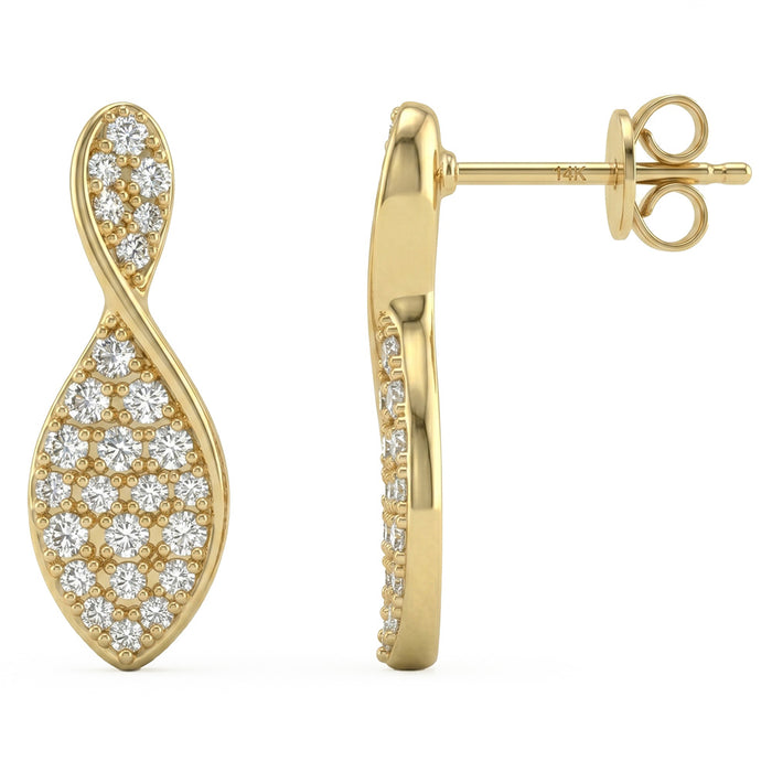 SPECIAL! .50ct G SI 14kt Yellow Gold Diamond Modern Stud Earrings